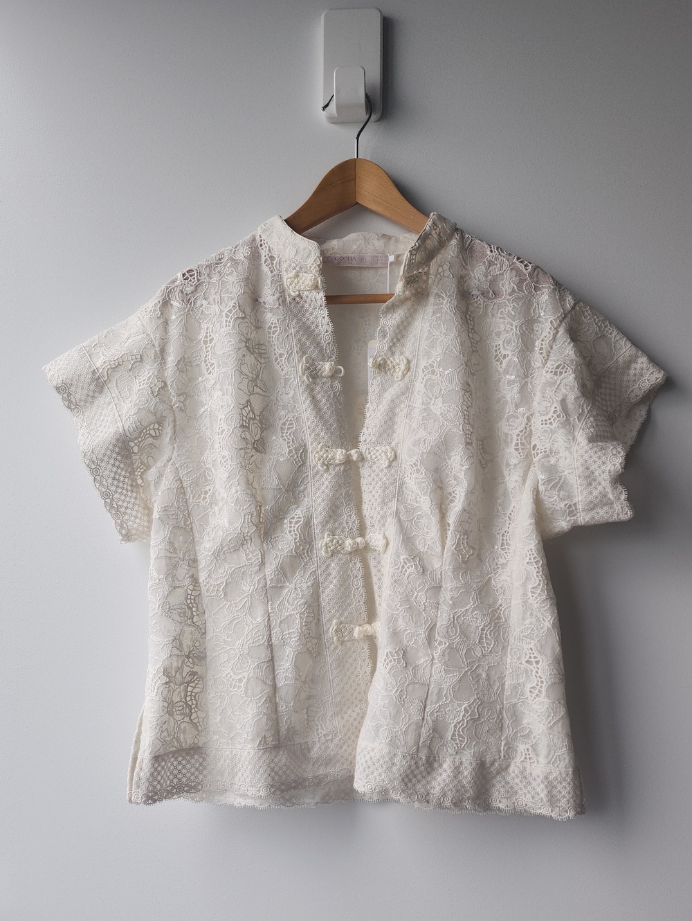 BNWT Goelia Chinese Style Lace Short Sleeve Jacket Top